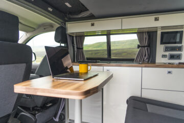 Work From Home Setup in RV Camper Van